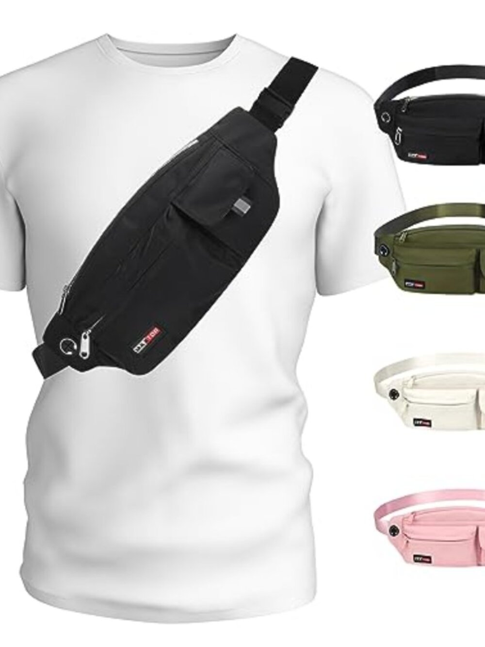 Water Resistant Unisex Fanny Pack with Multiple Pockets for Travel